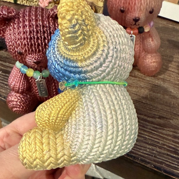 Unique Resin , Charming “Knit Teddy Bear” with Inspire necklace - Picture 4 of 15